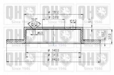 Гальмiвнi диски QUINTON HAZELL BDC4815