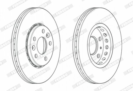 Диск гальмівний FERODO DDF2507C