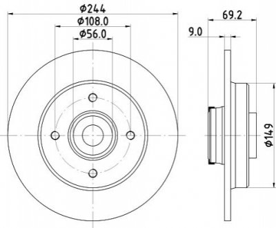 Диск гальмвний HELLA 8DD355132161