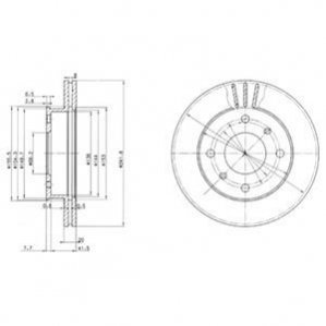 Диск гальмівний Delphi BG2632