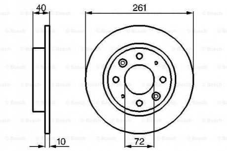 Тормозной диск задний BOSCH 0 986 479 018 (фото 1)