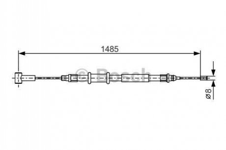 Трос ручного гальма BOSCH 1 987 482 214