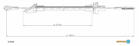 Трос сцепления ADRIAUTO 11.0116