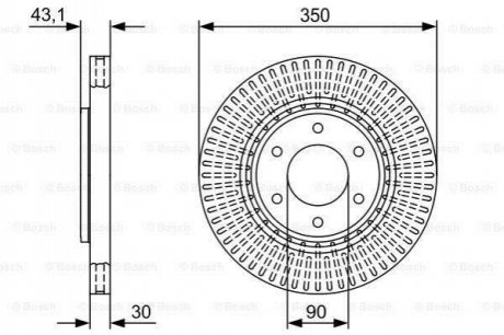 Диск гальмівний BOSCH 0 986 479 V51