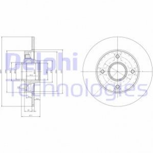 Тормозной диск Delphi BG9022RSC