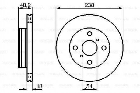 Тормозной диск BOSCH 0 986 478 385 (фото 1)