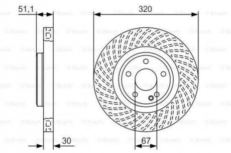 Тормозной диск BOSCH 0 986 479 A59 (фото 1)