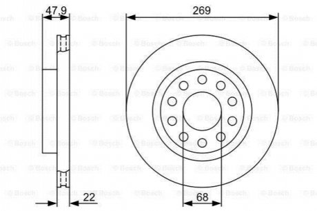 Тормозной диск BOSCH 0986479366