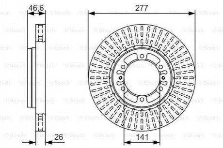 Тормозной диск BOSCH 0 986 479 T41 (фото 1)