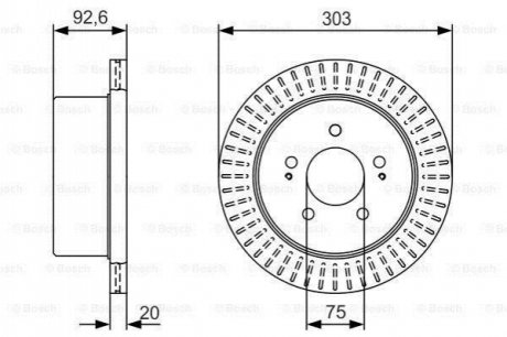 Диск гальмівний BOSCH 0 986 479 V26