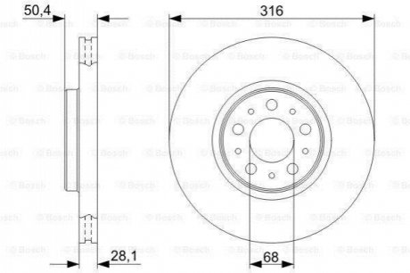 Тормозной диск BOSCH 0986479C85