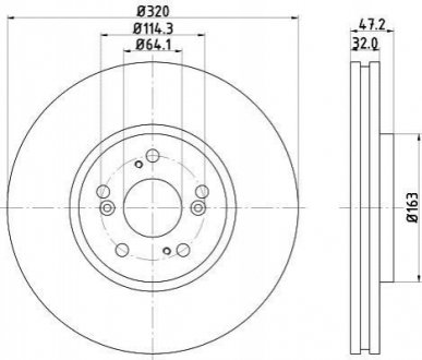 Тормозной диск HELLA 8DD355116091