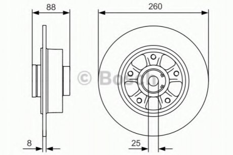 Гальмівний диск з підшипником BOSCH 0986479C87