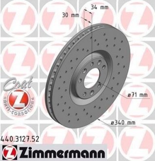 Тормозной диск ZIMMERMANN 440312752