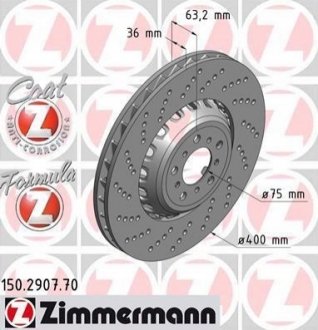 Тормозной диск ZIMMERMANN 150.2907.70