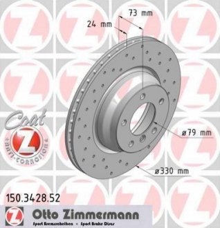 Тормозной диск ZIMMERMANN 150 3428 52
