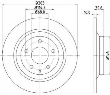 Тормозной диск HELLA 8DD355118541