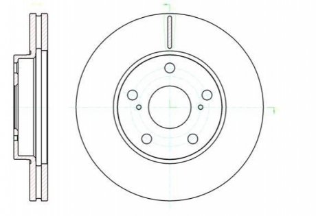 Диск гальмівний передній (кратно 2) (вир-во Remsa) Toyota Auris 06>12 WOKING D61043.10