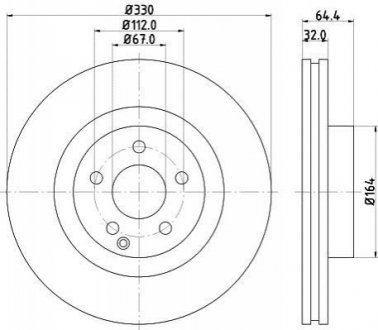 Тормозной диск HELLA 8DD 355 109-431