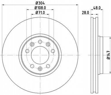 Тормозной диск HELLA 8DD355113-671