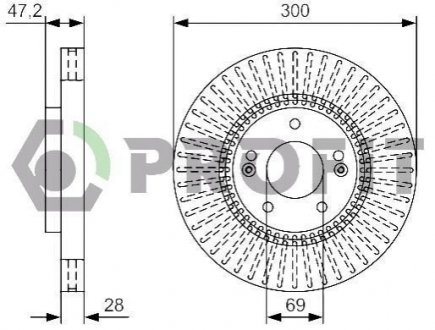Тормозной диск PROFIT 5010-1630
