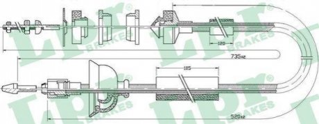 Трос зчеплення LPR C0323C