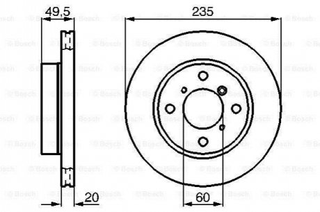 Тормозной диск BOSCH 0 986 478 450 (фото 1)