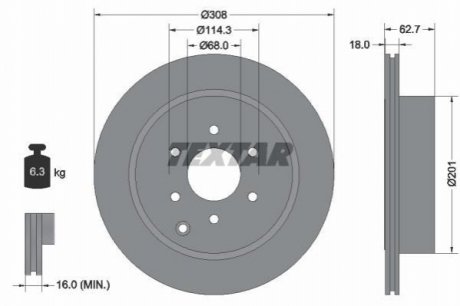 Томрозной диск TEXTAR 92181603