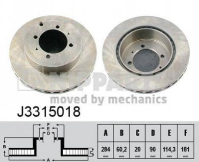 Тормозной диск NIPPARTS J3315018