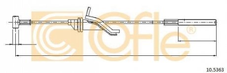Трос ручника COFLE 10.5363 (фото 1)