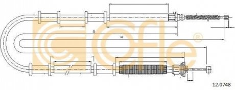 Трос ручника COFLE 12.0748