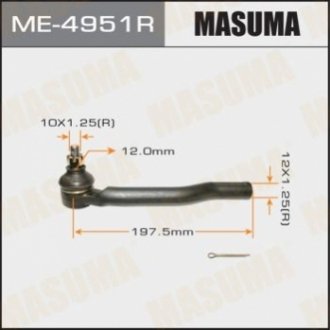 Наконечник рульової тяги CUBEZ11 RH MASUMA ME-4951R