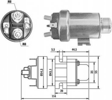 Тяговое реле стартер MAGNETI MARELLI 940113050021