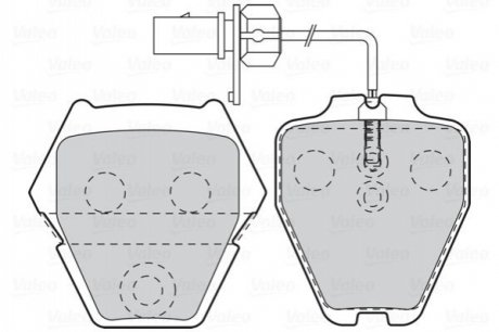 Гальмівні колодки дискові VAG A4/A6/A8/Passat/Phaeton 2,5-4,2 F 96-05 Valeo 302333