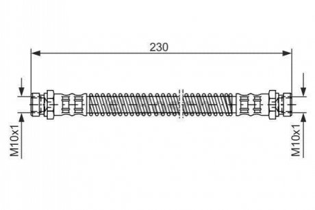Шланг гальмівний BOSCH 1 987 476 019