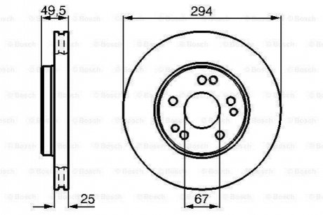 Диск гальмівний BOSCH 0986478428