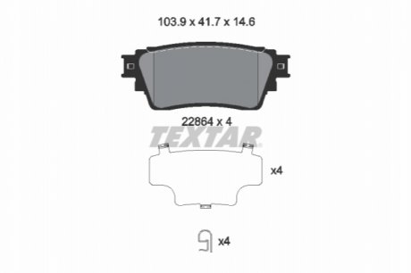 Колодки тормозные TEXTAR 2286401