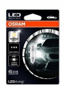 Лампа светодиодная LED technology C5W 36 мм 12В 1Вт OSRAM 6498 WW-01B