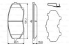 ГАЛЬМіВНі КОЛОДКИ, ДИСКОВі BOSCH 0986494855 (фото 1)