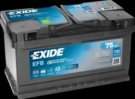 Аккумулятор EXIDE EL752 (фото 1)