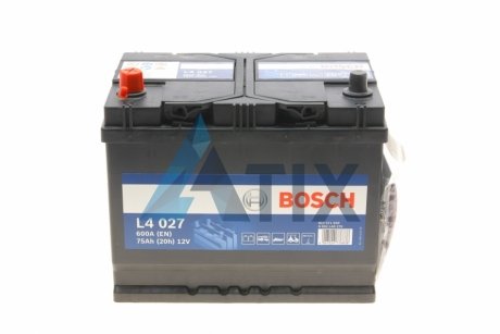 Акумулятор 12В/75Аг/600А/18,1кг BOSCH 0 092 L40 270