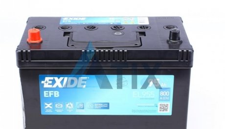 Стартерна батарея (акумулятор) EXIDE EL955