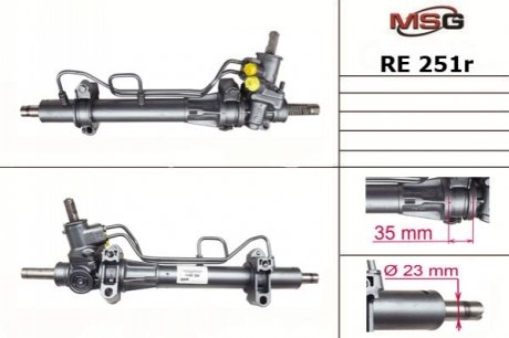 Рулевая рейка с ГУР восстановленная RENAULT Clio 1998-2005,RENAULT Symbol 2005- MSG RE 251R