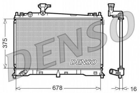 Радиатор охлаждение двигателя DENSO DRM44010 (фото 1)
