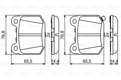 ГАЛЬМіВНі КОЛОДКИ, ДИСКОВі BOSCH 0986494865