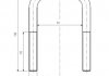 Скоба кріплення ресори M14x1,5мм. 81/81,86ммx135/136мм (гайка) MAN G, G90, L2000, M 2000 L, M 2000 M S-TR STR50206 (фото 2)