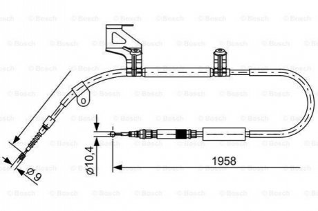 Трос ручного тормоза BOSCH 1 987 477 603