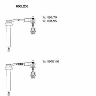 Комплект проводів високої напруги BREMI 800L200