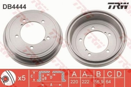 Тормозной барабан TRW DB4444