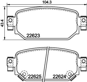 Колодки тормозные дисковые задние Mazda 3 (13-), CX-3 (15-) NISSHINBO NP5072